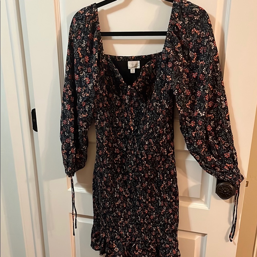 Floral Black Dress